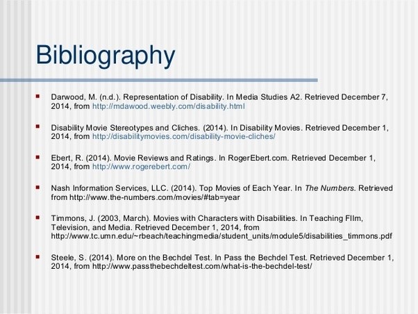 what is a bibliography in an assignment example