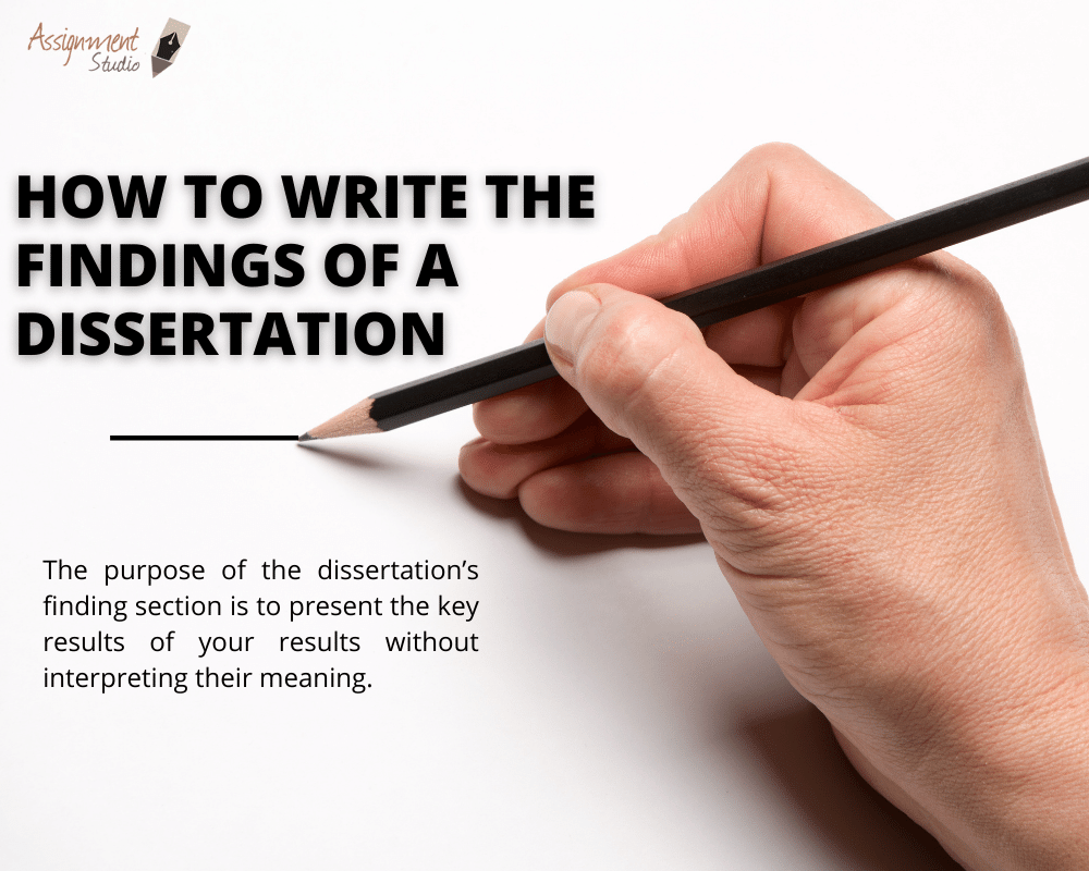 how to write a dissertation findings chapter